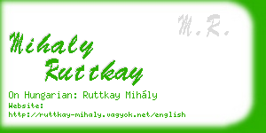 mihaly ruttkay business card